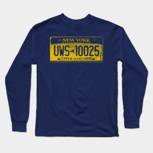 Upper West Side Zip Code 10025 (New York License Plate) Long Sleeve T-Shirt